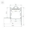 Профиль LINIA32-FANTOM-EDGE-2000 ANOD (Arlight, Алюминий) 056263