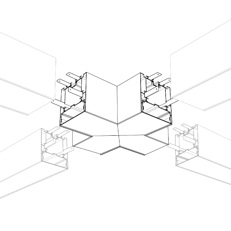 Угол S2-LINE-7977-X90 крестовой (Arlight, Металл) 021265
