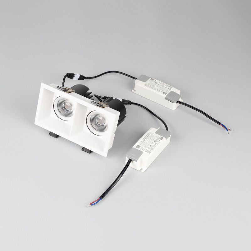 Светильник MS-FLOW-BUILT-S157x85-2x12W Warm3000 (WH, 38 deg, 230V) (Arlight, IP20 Металл, 5 лет) 053778