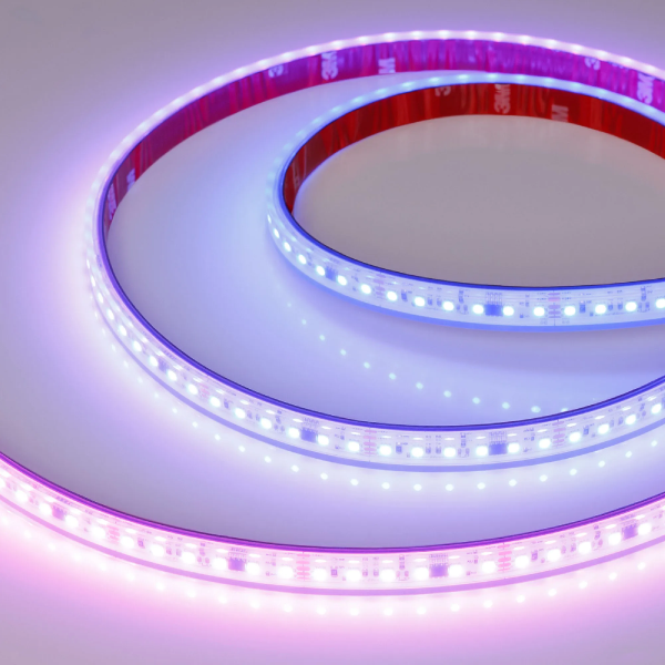 Светодиодная лента герметичная SPI-PS-A120-12mm 24V RGB-PX6-BPT (23 W/m, IP67, 2835, 5m) (Arlight, бегущий огонь) 049452