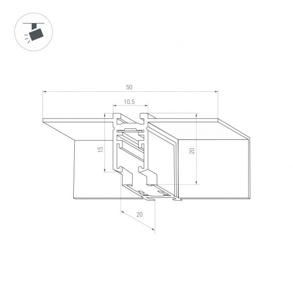 Коннектор угловой MAG-MICROCOSM-CON-FDW-L90-INT (WH) (Arlight, IP20 Металл, 3 года) 062721