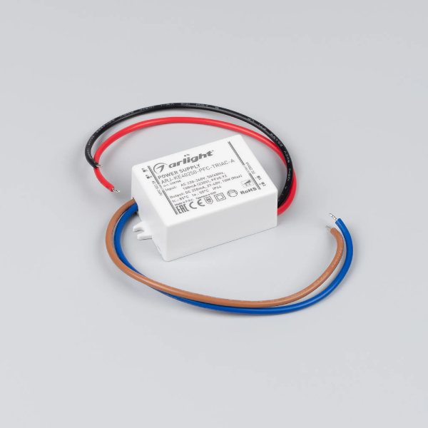 Блок питания ARJ-KE40250-PFC-TRIAC-A (10W, 250mA) (Arlight, IP44 Пластик, 5 лет) 028780